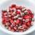 Samos® par Puca® (20 beads) 2-Hole 7x5mm Oval - Opaque Coral Red Capri Gold