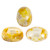 Samos® par Puca® (20 beads) 2-Hole 7x5mm Oval - Chalk Opaque White New Picasso