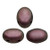 Samos® par Puca® (20 beads) 2-Hole 7x5mm Oval - Metallic Matte Dark Violet
