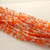200 Beads - 4mm Firepolish - Orange, Crystal, Siam Red, Rosaline Mix - Czech Glass