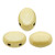 Samos® par Puca® (20 beads) 2-Hole 7x5mm Oval - Opaque Ivory Ceramic Look