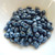 Samos® par Puca® (20 beads) 2-Hole 7x5mm Oval - Metallic Matte Blue Spotted