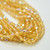 50 Beads - Fire Polished 4mm - Transparent Topaz AB - Czech Glass