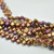 Silky Beads 5mm Matte Metallic Gold Rainbow , 40 Beads Czech Glass