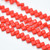 Silky Beads 5mm Opaque Coral Red, 40 Beads Czech Glass
