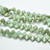 Silky Beads 6mm Light Green Turquoise Picasso, 40 Beads Czech Glass