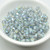 50 Beads - Fire Polished 4mm - Crystal Blue Rainbow - Czech Glass