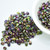 2x5mm SuperDuo Beads Magic Violet Green 10 grams Czech Glass Beads