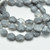 8x9mm Table Cut Sparkling Oval, Silky Gray, 20 Beads Czech Glass