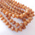 8 Beads - 10mm Table Cut Rose Beige Picasso, Table Cut Czech Glass
