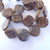 2 Beads - 21mm Coin Twinkle Diamond Center, Table Cut, Purple Picasso, Czech Glass