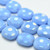6 Beads -15x17mm Rectangle Table Cut, Blue, Stripe , Dot AB Czech Glass