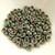 4x2mm Teacup 10 grams Beads - Turquoise Bronze Picasso - Czech Glass Beads