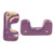 12 Beads - Telos® par Puca® Paris - Opaque Mix Amethyst Gold Ceramic Look - Czech Glass