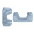 12 Beads - Telos® par Puca® Paris - Opaque Blue Ceramic Look - Czech Glass