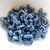 12 Beads - Telos® par Puca® Paris - Metallic Matte Blue Spotted - Czech Glass