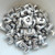 12 Beads - Telos® par Puca® Paris - Argentees Silver - Czech Glass