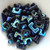 12 Beads - Telos® par Puca® Paris - Jet Black AB - Czech Glass