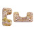 12 Beads - Telos® par Puca® Paris - Opaque Mix Rose Gold Ceramic Look - Czech Glass