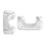 12 Beads - Telos® par Puca® Paris - Opaque White Ceramic Look - Czech Glass