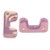 12 Beads - Telos® par Puca® Paris - Opaque Mix Violet Gold Ceramic Look - Czech Glass