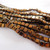 25 Beads - 6mm Tile, 2-Hole - Jet Bronze Picasso - Czech Glass