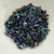 Quarter Tila Two Hole Beads Metallic Variegated Blue Iris 5 Grams Miyuki No. 455