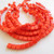 30 Beads - 5mm Mini Tile, 2-Hole - Opaque Coral - Czech Glass
