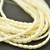 25 Beads - 6mm Tile, 2-Hole - Sueded Gold Lame' - Czech Glass