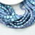 25 Beads - 6mm Tile, 2-Hole - Polychrome Indigo Orchid - Czech Glass