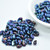 30 Beads - Zoliduo Right Blue Iris - Czech Glass