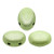 Samos® par Puca® (20 beads) 2-Hole 7x5mm Oval Opaque Light Green Ceramic Look, Czech Glass