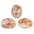 Samos® par Puca® (20 beads) 2-Hole 7x5mm Oval - Opaque White Tweedy - Czech Glass