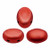 Samos® par Puca® (20 beads) 2-Hole 7x5mm Oval Red Matte Metallic, Czech Glass