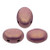 Samos® par Puca® (20 beads) 2-Hole 7x5mm Oval - Opaque Mix Violet Gold Ceramic Look