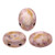 Samos® par Puca® (20 beads) 2-Hole 7x5mm Oval - Opaque Rose Gold Ceramic Look