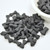 20 Beads - Bow Tie 6x12mm, Matte Jet Black, 3-Hole Czech Glass