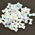 20 Beads - Bow Tie 6x12mm, Crystal AB, 3-Hole Czech Glass