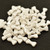 20 Beads - Bow Tie 6x12mm, White Shimmer, 3-Hole Czech Glass