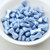 20 Beads - Bow Tie 6x12mm, Suede Light Blue, 3-Hole Czech Glass