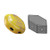 30 Beads - Paros® par Puca® Paris - Opaque Jonquil Splash - Czech Glass