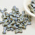 20 Beads - Bow Tie 6x12mm, Sage, 3-Hole Czech Glass