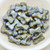 20 Beads - Bow Tie 6x12mm, Sage, 3-Hole Czech Glass