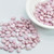 30 Beads - Paros® par Puca® Paris - Opaque Light Rose Ceramic Look - Czech Glass