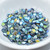5mm Dragon® Scale Drop 5 grams Crystal Blue Rainbow Czech Glass Beads