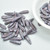 5x17mm Bird Feather Drop (25 beads) White Nebula Czech Glass