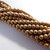 50 Beads - 6mm Druk Rounds Saturated Metallic Ceylon Yellow Pressed Czech Glass