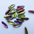 25 Beads - 5x16mm Dagger Czech Glass Magic Orchid