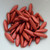 25 Beads - 5x16mm Dagger Matte Lava Red Czech Glass Beads