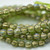 10 Beads - Faceted Melon 6mm - Matte Peridot Metallic Luster, Gold Wash - Czech Glass
